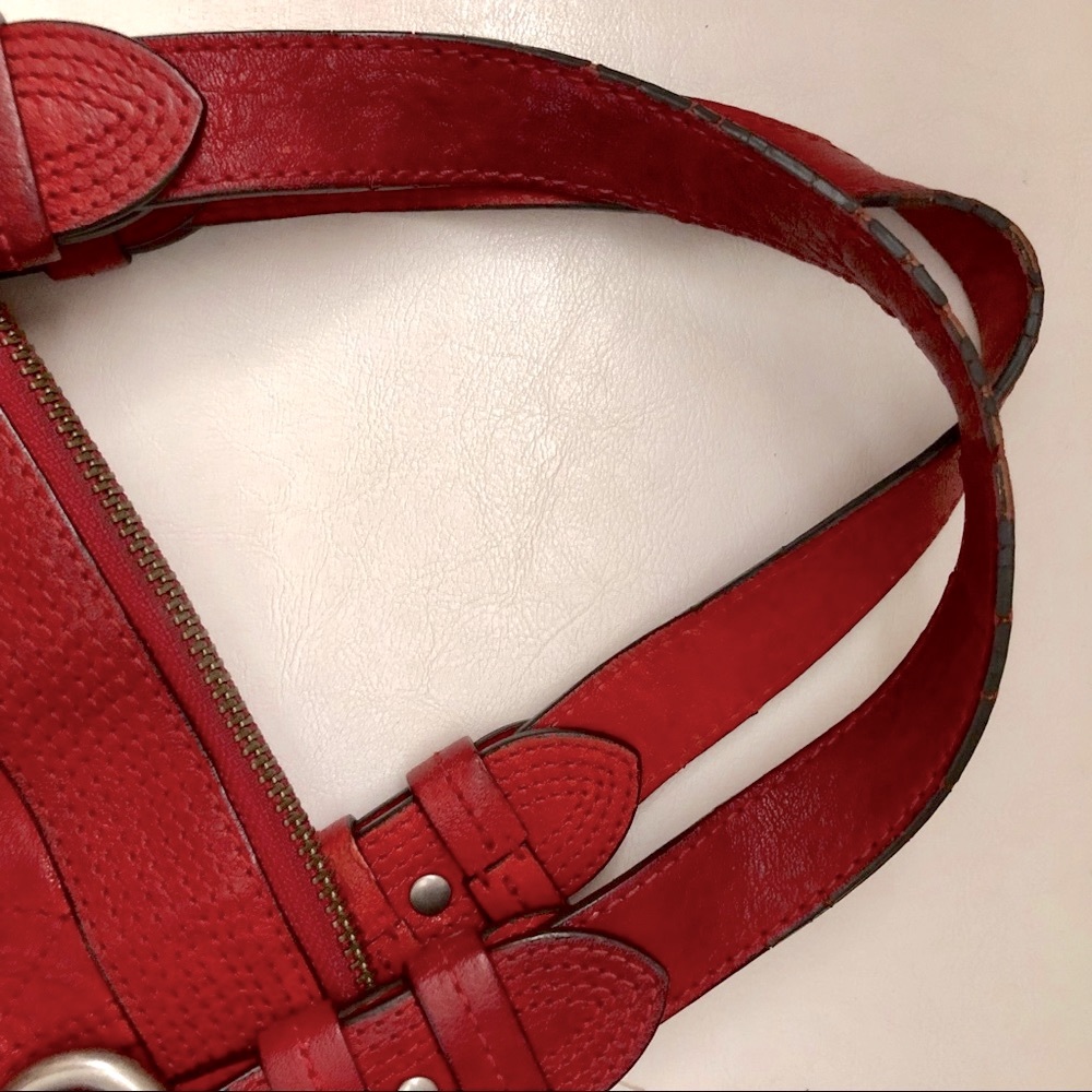 AUTHENTIC Large Juicy Couture Rare Red Leather Purse - Picture 6 of 10